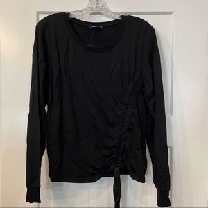 NWT Express Black Long Sleeve Shirt w/ Ruched Detail